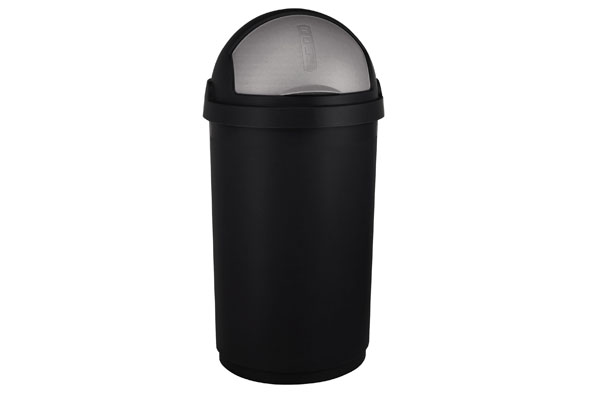 Poubelle Roll Bullit 50L - Noir/Argent